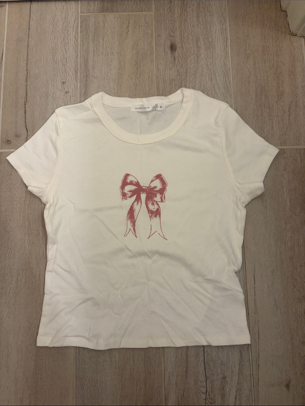 Altar'd State White Crew Neck Tee